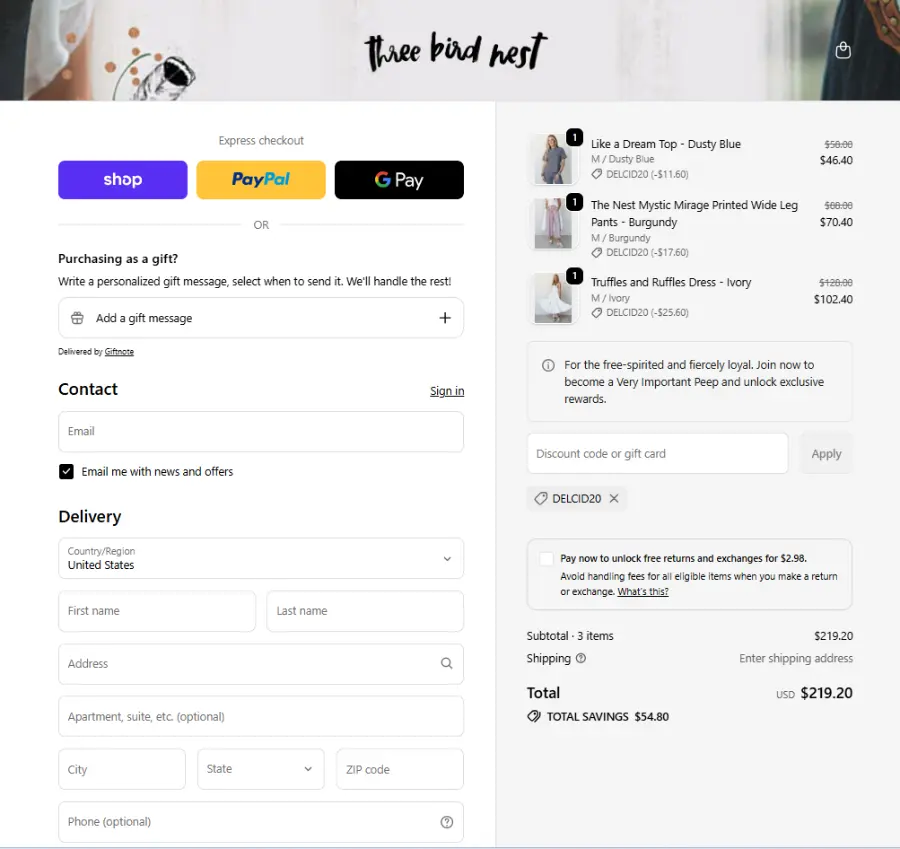 20% Off Full Price + Free Ship $150+ (Mix with sale items in cart!)